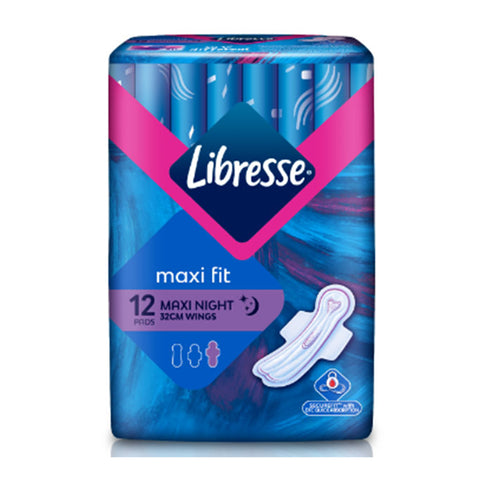 Libresse Pads (Maxi Night, 32cm Wings) 12's