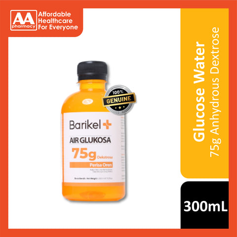 Barikel+ Glucose Water (75g Anhydrous Dextrose) 300mL [Orange Flavour]