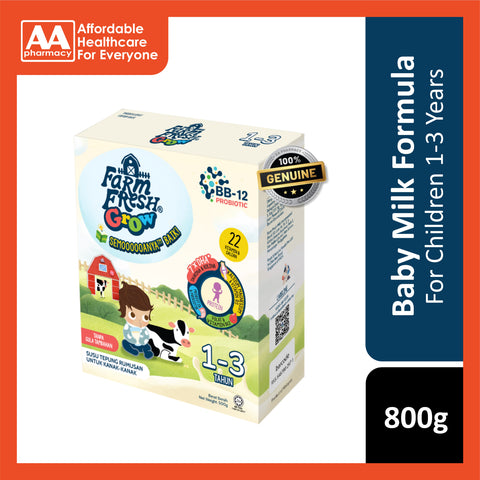 Farm Fresh Grow Milk Powder 800g (For Children 1-3 Years)