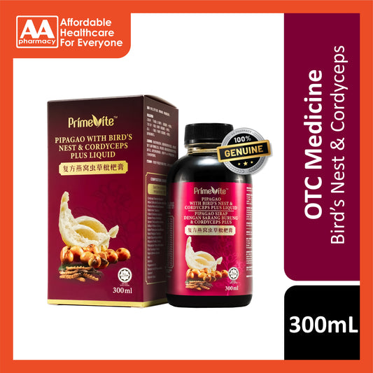 PrimeVite Pipagao With Bird's Nest And Cordyceps Plus Liquid 300mL