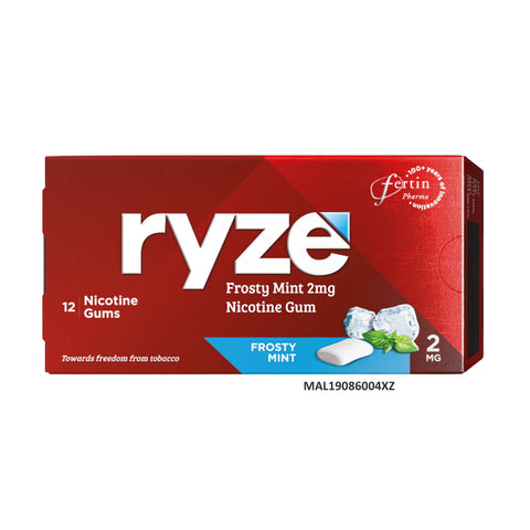 Ryze Quit Smoking Gum Frosty Mint 2mg - Nicotine Gum