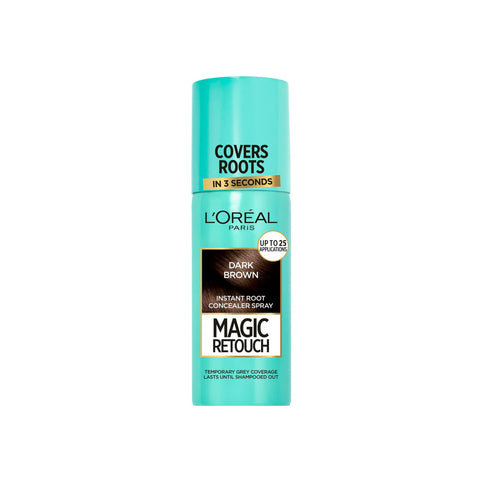 L'Oréal Paris Magic Retouch Instant Root Concealer Spray (Dark Brown) 75mL - Up to 25 uses