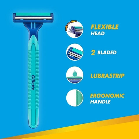 Gillette Blue 2 Flexi Disposable Razor 5+2's