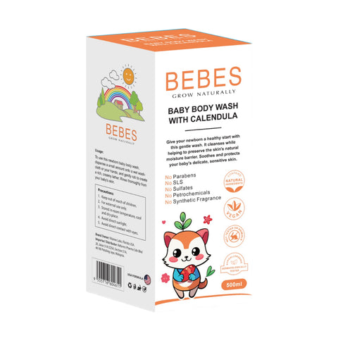 Bebes Baby Body Wash with Calendula 500mL