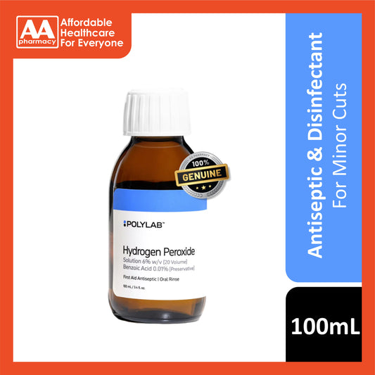 PolyLab Hydrogen Peroxide 6% w/v Solution 100mL