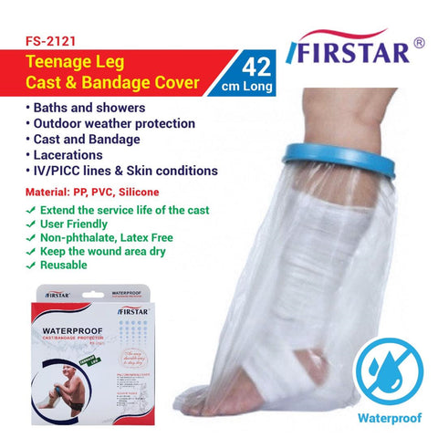 Firstar Waterproof Cast/Bandage Protector FS-2121 (Teenager Leg, 42cm) 1's