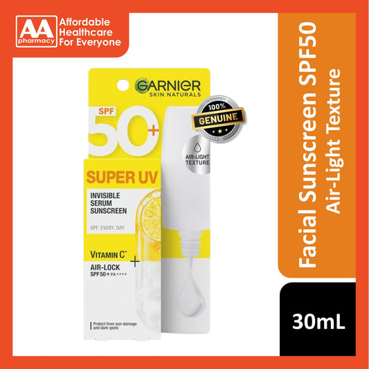 Garnier Super UV Invisible Serum Sunscreen SPF50+ 30mL