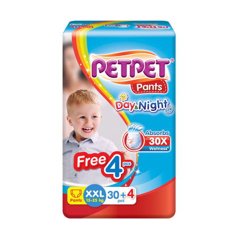 PetPet Day and Night Baby Pants Size XXL 30's+4's (For 15-25kg)