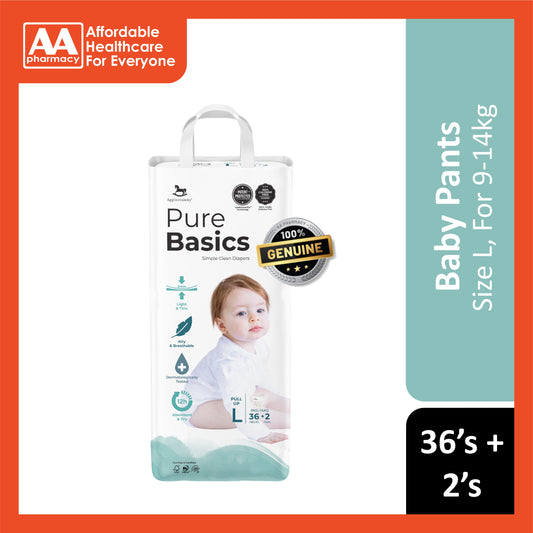 Applecrumby PureBasics Baby Pants Size L 36's+2's (For 9-14kg)