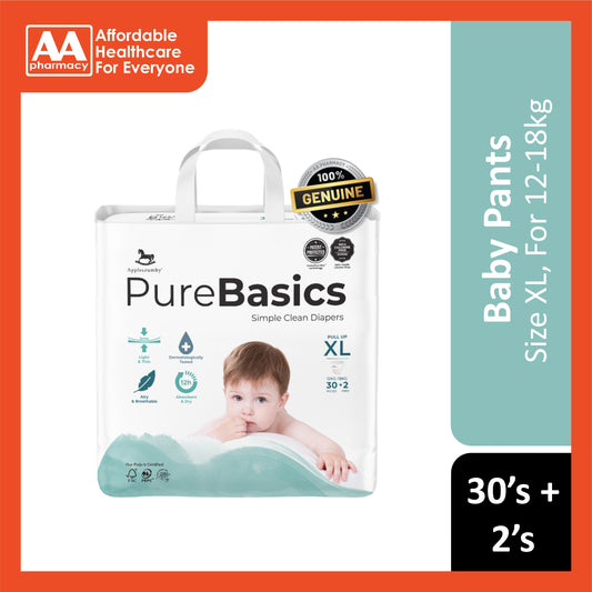 Applecrumby PureBasics Baby Pants Size XL 30's+2's (For 12-18kg)