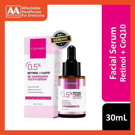 Curaskin 0.5% Retinol + CoQ10 Re-Energizing Youth Serum 30mL