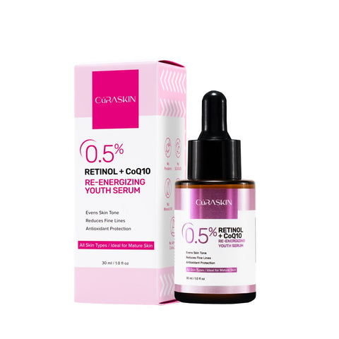 Curaskin 0.5% Retinol + CoQ10 Re-Energizing Youth Serum 30mL