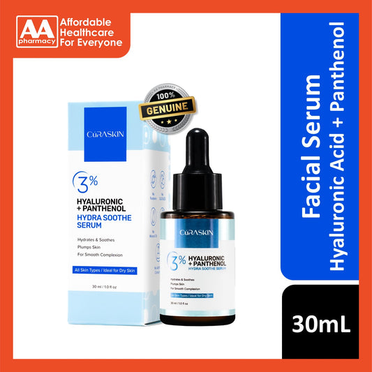 Curaskin 3% Hyaluronic Acid + Panthenol Hydra Soothe Serum 30mL