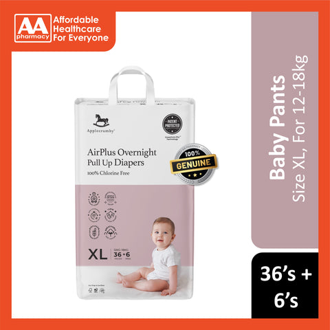 Applecrumby AirPlus Overnight Baby Pants Size XL 36's+6's (For 12-18kg)