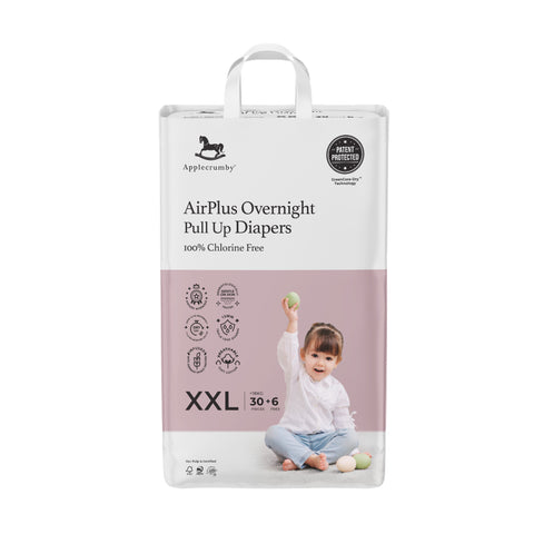 Applecrumby AirPlus Overnight Baby Pants Size XXL 30's+6's (For More Than 18kg)