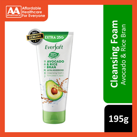 Eversoft Avocado & Rice Bran Cleansing Foam 195g