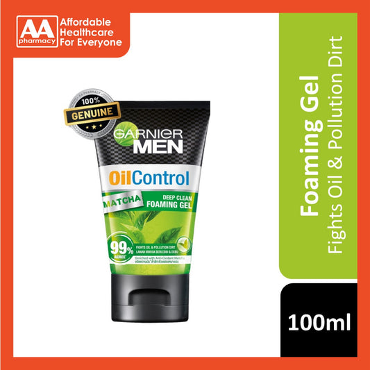 Garnier Men Turbolight Oil Control Matcha Foam Gel 100ml