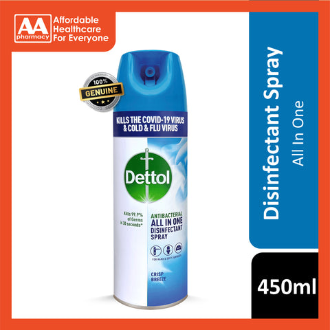 Dettol Disinfectant Spray 450ml Crisp Breeze