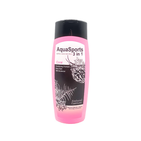 Aqua Sport 3 in 1 Anti-Chlorine Hair And Body Shampoo 220mL (CORAL)