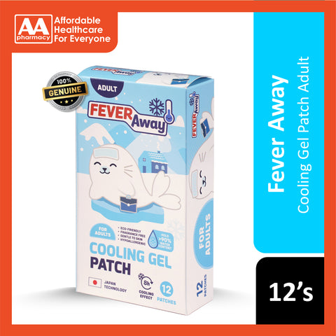 Feveraway Cooling Gel Patch (Adult) 12's [MDA Approved]