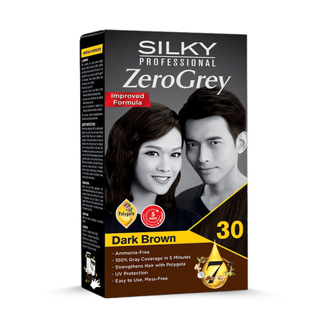 Silky Zero Grey 30 Dark Brown