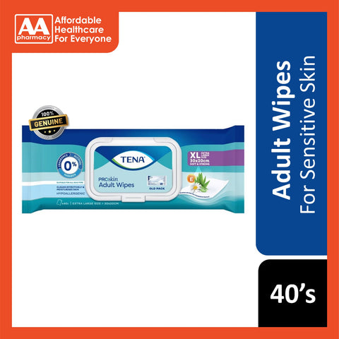 Tena Proskin Adult Wipes 40's