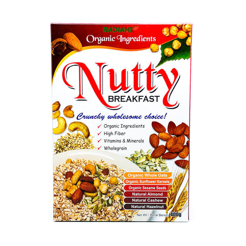 [CLEARANCE] [DENTED BOX] [EXP 06/2025 AND ABOVE] Radiant Organic Nutty Breakfast 400g