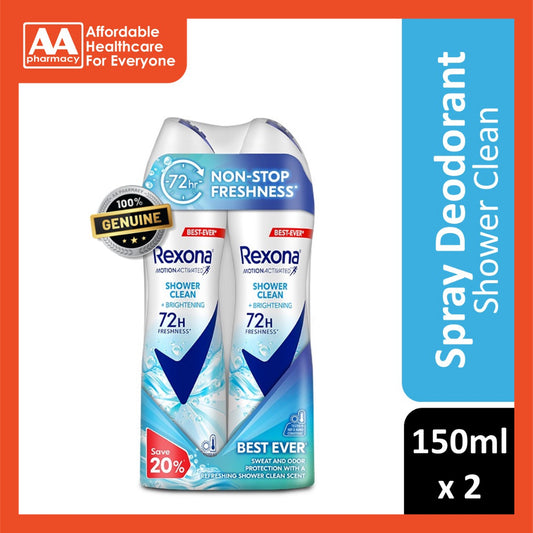 Rexona Women Spray 135mlx2 - Shower Clean