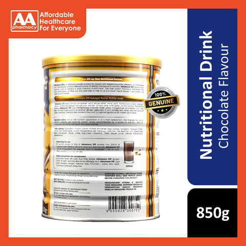 Advansure DM Chocolate Flavour 850g (Complete Nutrition)