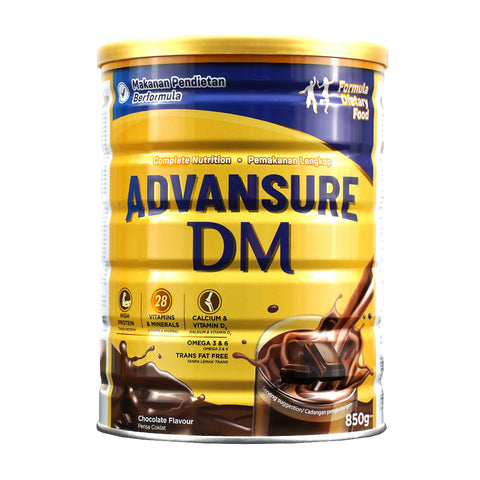 Advansure DM Chocolate Flavour 850g (Complete Nutrition)