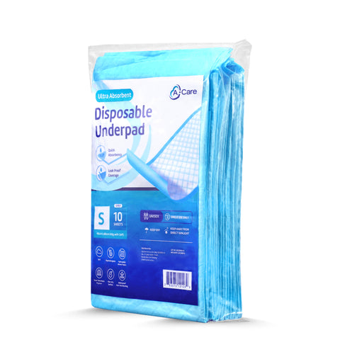 A-Care Ultra Absorbent Disposable Underpad Size S 40x60cm (10's)