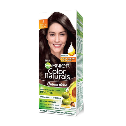 Garnier Hair Color Naturals Cream 3 Darkest Brown