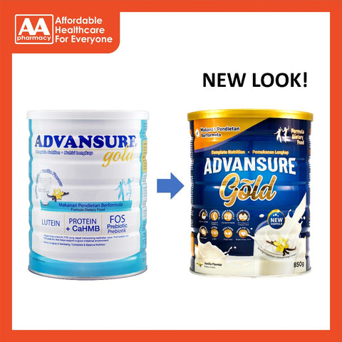 Advansure Gold Vanilla Flavour 850g (Complete Nutrition)