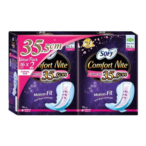 Sofy Body Fit Comfort Nite Wings 35.5cm (2X16's)