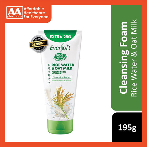 Eversoft Oat Milk & Rice Water Cleansing Foam 195g