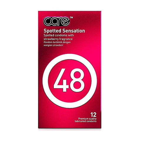 Care 48 Spotted Sensation Premium Quality Lubricated Condoms 12's