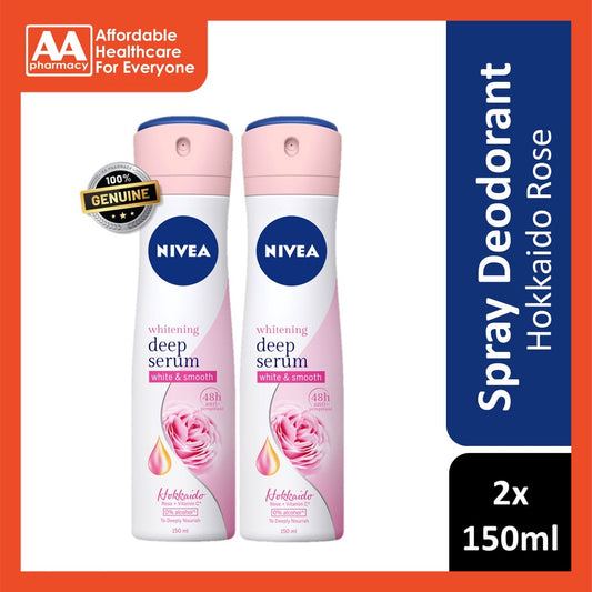 Nivea Deodorant Female Hokkaido Rose Spray Twin Pack 2x150mL