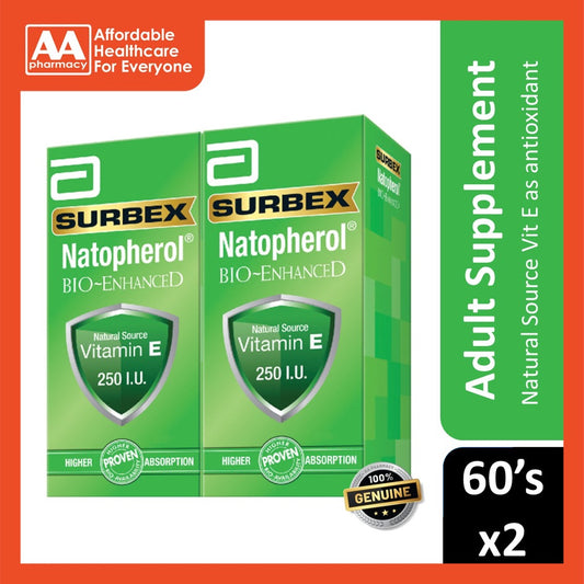 Surbex Natopherol Vitamin E 250 IU (2X60S)