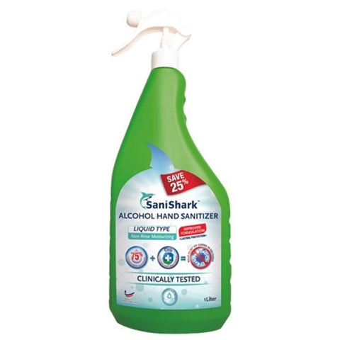 Sanishark 75% Alcohol Hand Sanitizer Liquid Spray Type 1L