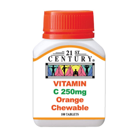 21st Century Vitamin C 250mg Orange Chewable Tablet 100's