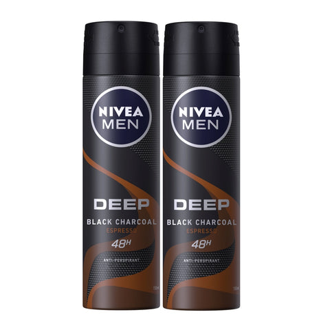 Nivea Deodorant Male Deep Espresso Spray 150mL Twin Pack