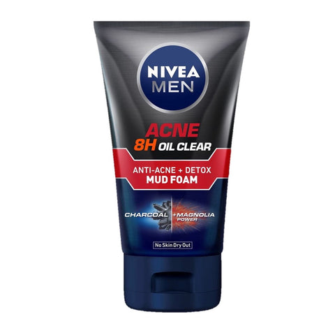 Nivea For Men Acne Oil Clear Mud Cleansing Foam 100g