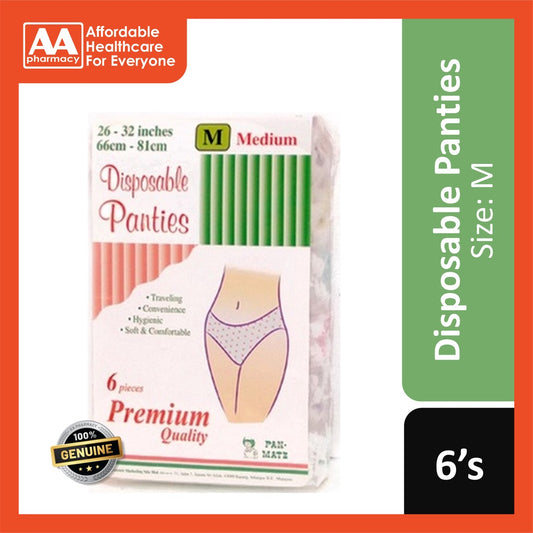 Pan-Mate Premium Disposable Panties (M) 6's