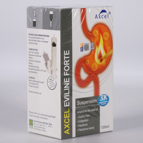 Axcel Eviline Forte Suspension (Antacid) 120mL