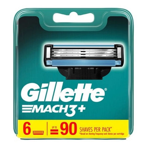 Gillete Mach 3+ Blades 6's Refill