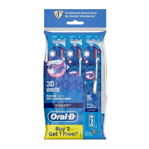 Oral-B Toothbrush 3D White (Soft) 3's