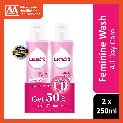 Lactacyd All Day Care Feminine Hygiene Wash 2x250mL