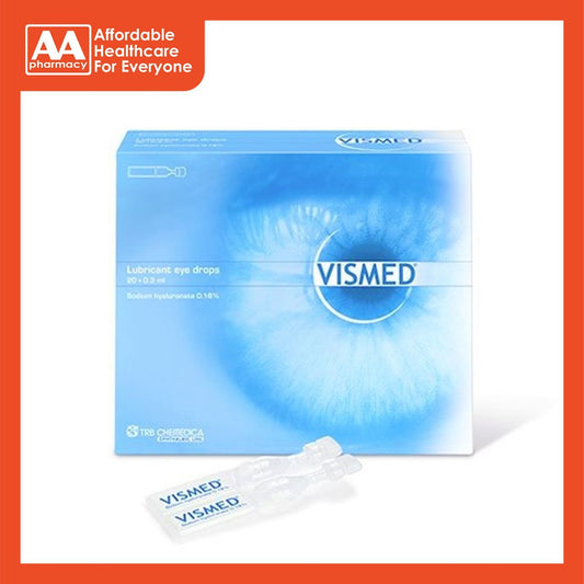 Vismed Lubricant (0.18% Sodium Hyaluronate) Eye Drops (20X0.3mL)