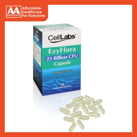 Celllabs Ezy-Flora 25 Billion Cfu Vegecap (30's)