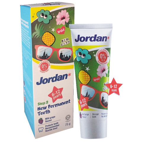 Jordan Toothpaste Step 2 (6 - 12 Years) 75g - Grape